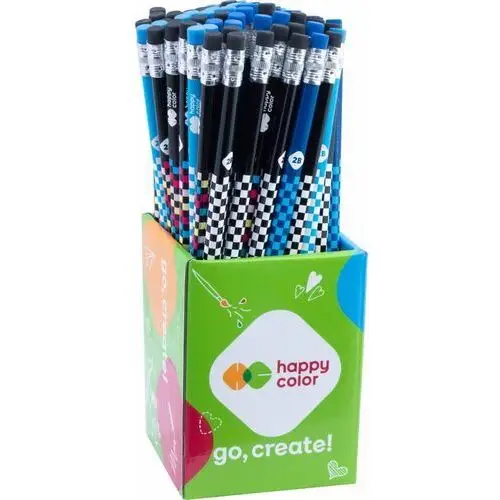 Ołówek trójkątny z gumką skate happy color paczka 72 szt. Happy color