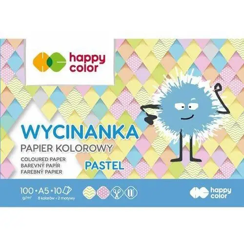 Happy color , papier kolorowy pastel, pakiet 10szt