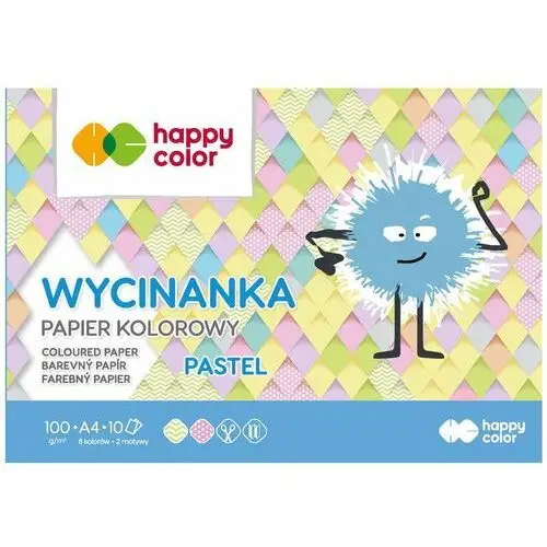 Happy color , papier kolorowy pastel, pakiet 10szt
