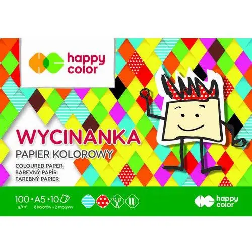 Happy Color, Wycinanka, papier kolorowy A5, 10 arkuszy