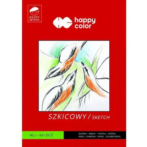 Happy color,gdd grupa dystrybucyjna daccar Blok szkicowy młody artysta, a3, happy color