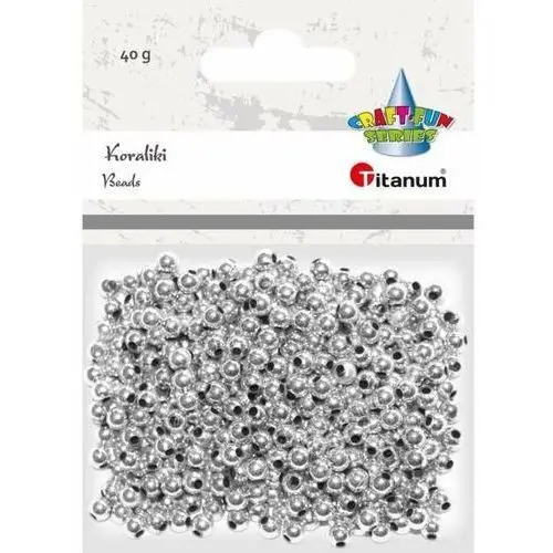 Hasta Koraliki srebrne 5mm 40g titanum craft-fun series