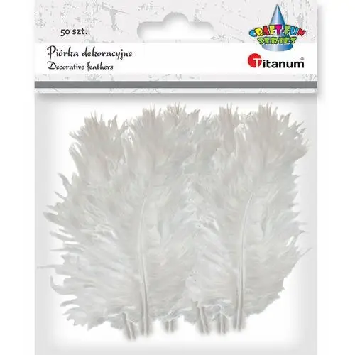 Piórka dekoracyjne białe 50szt. titanum craft-fun series Hasta