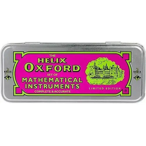 Oxford - piórnik z przyborami matematycznymi - różowy Helix