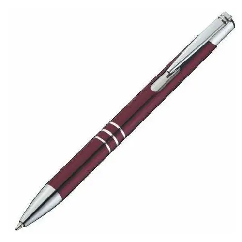 Długopis metalowy ASCOT bordowy, kolor czerwony
