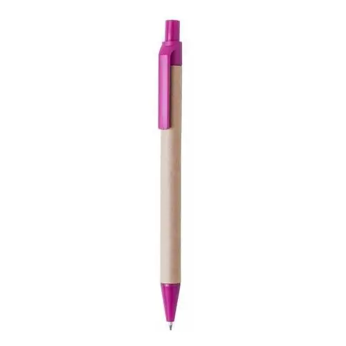 Eko Długopis Różowy z Kartonu Recyklingowego, Wymiary: Ø0,9 x 13,7 cm
