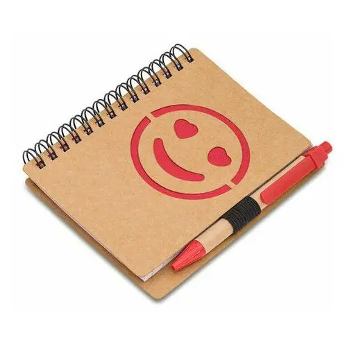Helloshop Notes gładki smile, czerwony