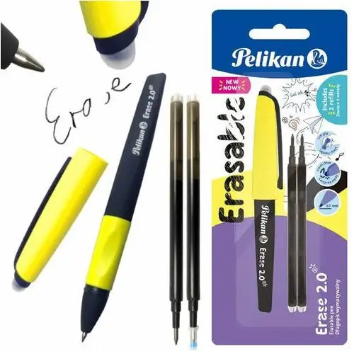 Długopis ścieralny wymazywalny Erase +2wkł PELIKAN