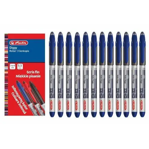 Herlitz Długopis żelowy 12szt diggy 0,5mm niebiesk