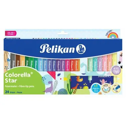 Herlitz Pelikan, flamastry colorella z szablonem c 302, 24 szt