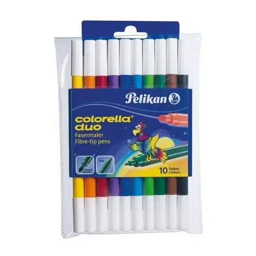 Herlitz Pelikan, flamastry dwustronne, colorella duo, 10 kolorów