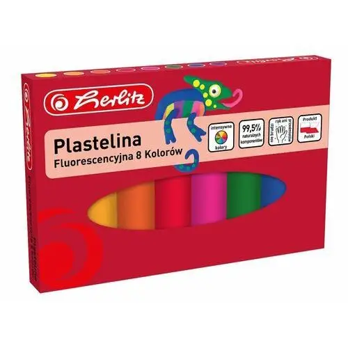 Plastelina fluorescencyjna, 8 szt. Herlitz