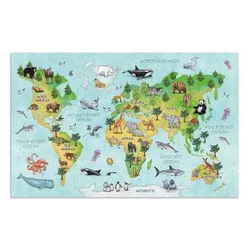 Podkładka na biurko, Mapa świata