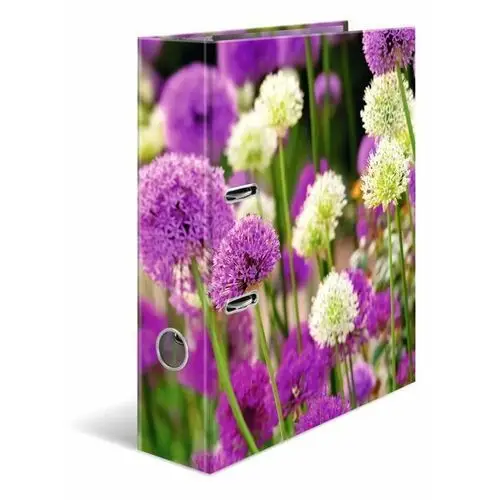 Segregator kartonowy A4 Fioletowe kwiaty 7 cm