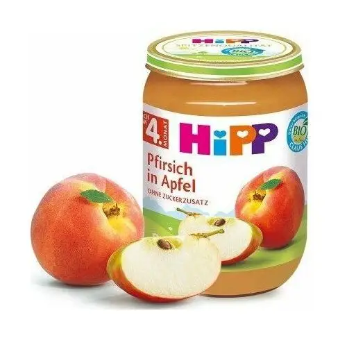 Hipp , bio, deser owocowy jabłka i brzoskwinie, 190 g