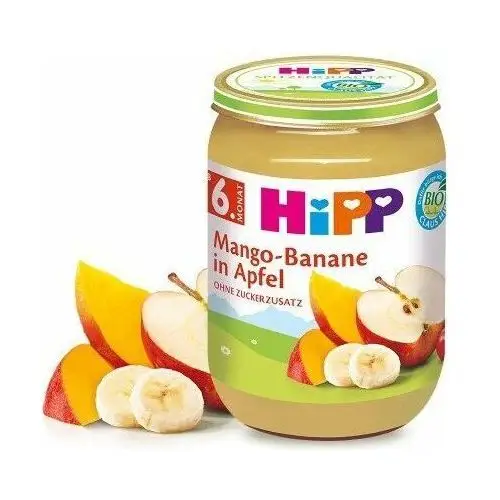 HiPP, Bio, deserek mango banan jabłko, 190 g