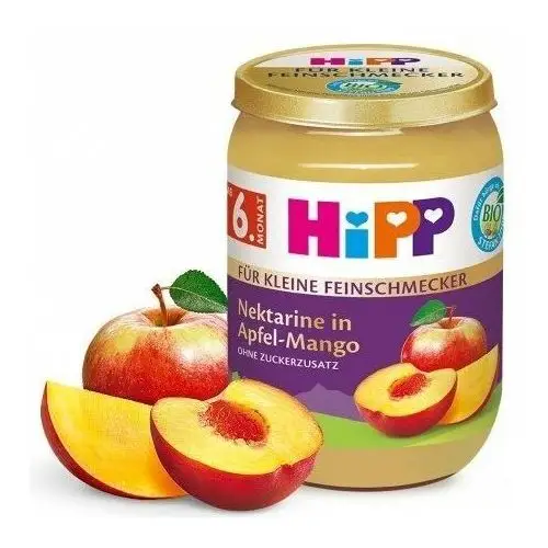 Hipp , bio, deserek nektarynka jabłko mango, 190 g