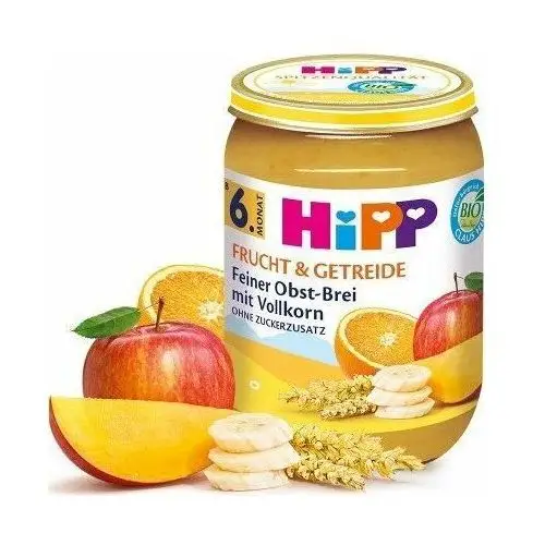 Hipp , bio, deserek z jabłek pomarańczy mango i zbóż, 190 g