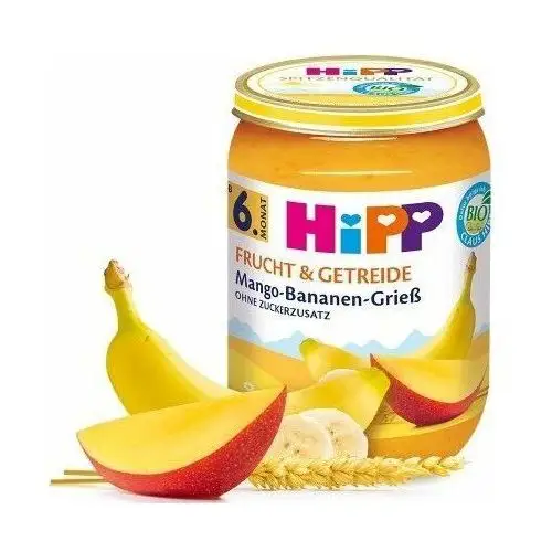 Bio, deserek z mango bananów i semoliny, 190 g Hipp