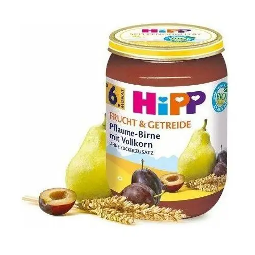HiPP, Bio, mus gruszka śliwka zboża, 190 g