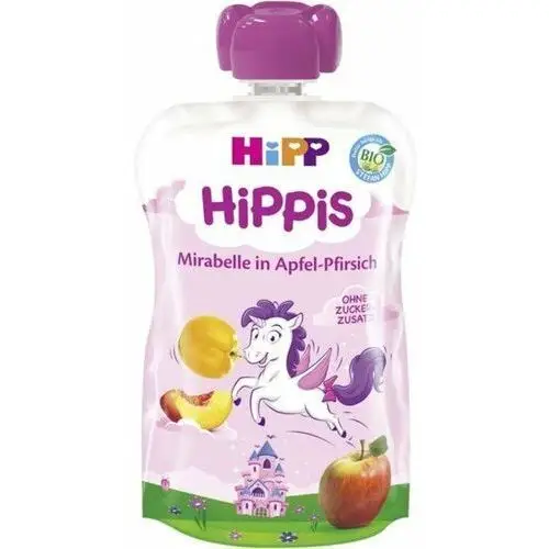 HiPP, HiPPiS Bio, mus jabłka mirabelki brzoskwinie, 100 g