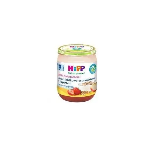 Hipp Moje Śniadanko Musli jabłkowo-truskawkowe z jogurtem po 9. miesiącu zestaw 6 x 160 g Bio