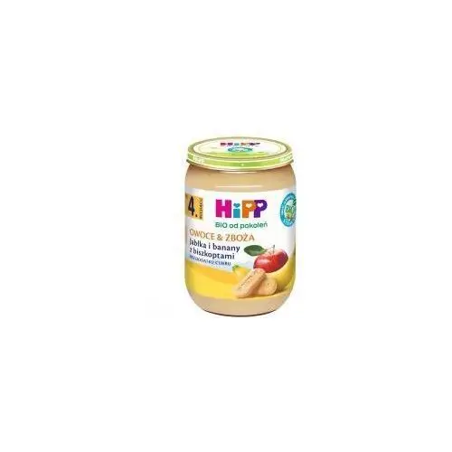 Hipp owoce & zboża jabłka i banany z biszkoptami po 4. miesiącu 190 g bio