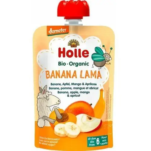 Holle, Bio, deserek mus z bananów jabłek mango i moreli, 100 g