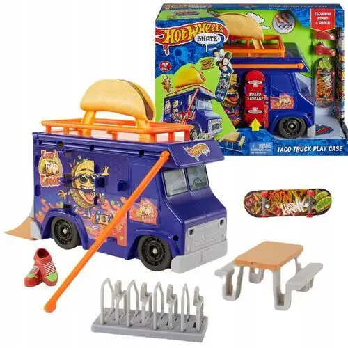 Hot Wheels Skate Ciężarówka Taco Tricki HMK00 Deskorolka I Buty Na Palce