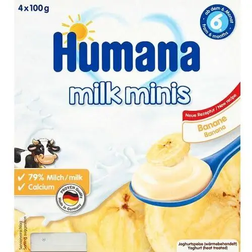 Humana , deserek kremowy jogurt z bananami, 400 g