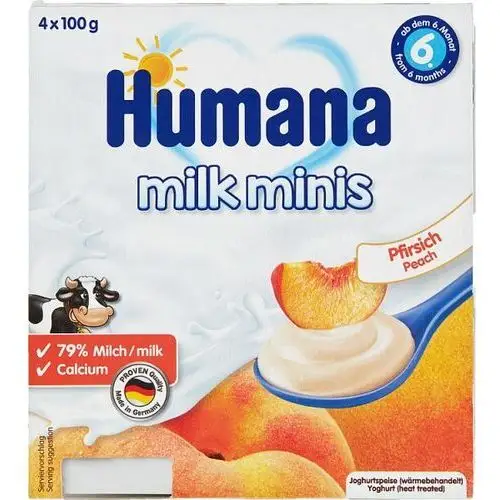 Deserek kremowy jogurt z brzoskwiniami, 400 g Humana