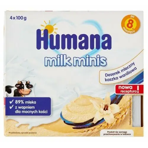 Humana , deserek mleczny kaszka waniliowa, 400 g