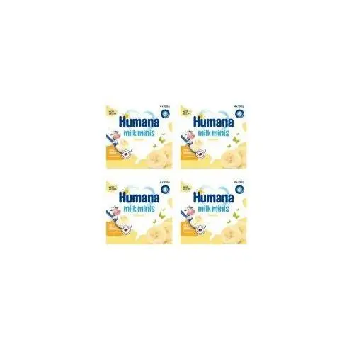 Milk minis deserek jogurtowy po 6. miesiącu banan zestaw 4 x 400 g Humana