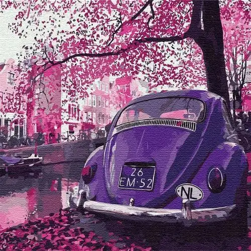 Ideyka Malowanie po numerach obraz prezent amsterdam auto