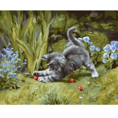 Malowanie po numerach. 'zabawny kotek ©julia tomesko ' 40х50cm Ideyka