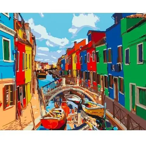 Ideyka Obraz do malowania po numerach - kolory miasta, 40x50 cm