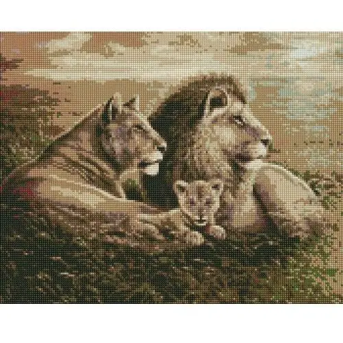 Zestaw do diamentowy mozaika. 'rodzina lwów ©siergiej łobach' 40х50cm, amo7334 Ideyka