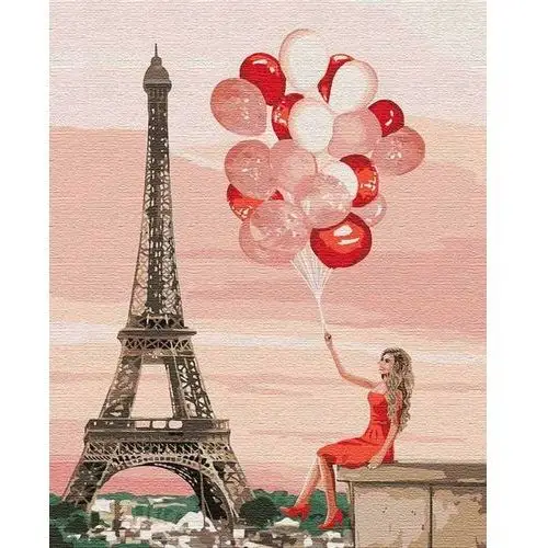 Zestaw do malowania po numerach. 'Czerwone kolory Paryża' 40х50cm KHO4757