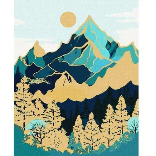 Ideyka Zestaw do malowania po numerach. 'górski krajobraz z farbami metalicznymi extra ©art_selena_ua' 40х5, kho5102