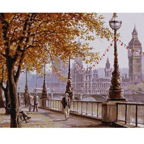 Zestaw do malowania po numerach. 'Jesienny Londyn ©Siergiej Łobach' 40х50cm KHO2876