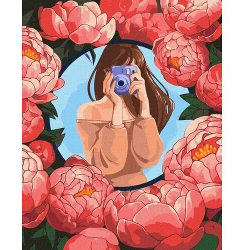 Zestaw do malowania po numerach. 'Kwiatowe selfie ©Kira Corporal' 40х50cm KHO4979