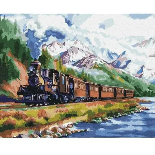 Zestaw do malowania po numerach. pociąg do domu ©catrin bespaliuc 40x50 cm, kho2510 Ideyka