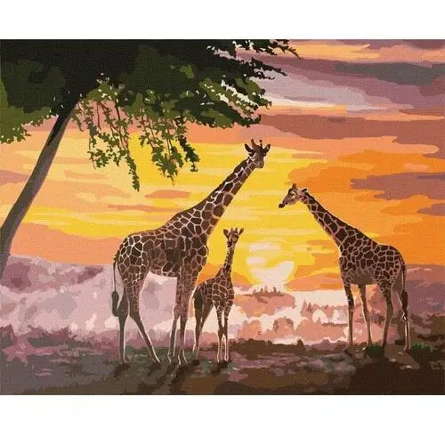 Ideyka Zestaw do malowania po numerach. 'rodzina żyraf ©artalekhina' 40х50cm kho4353