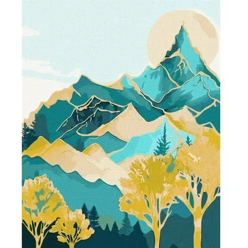Zestaw do malowania po numerach. 'Szczyty górskie z farbami metalicznymi extra ©art_selena_ua' 40х50, KHO5104