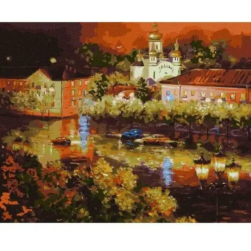 Zestaw do malowania po numerach. 'Wieczorne miasto ©Kateryna Lisova' 40х50cm KHO3630