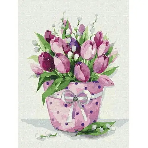 Ideyka Zestaw malowanie po numerach obraz tulipany kwiaty 30x40 kreatywny prezent