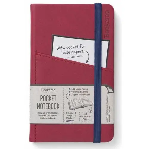 If , notatnik a6 bookaroo journal pocket bordowy