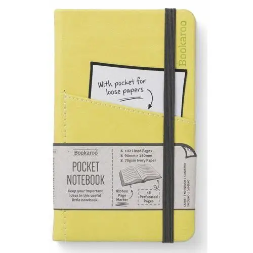 If , notatnik a6 bookaroo journal pocket limonkowy