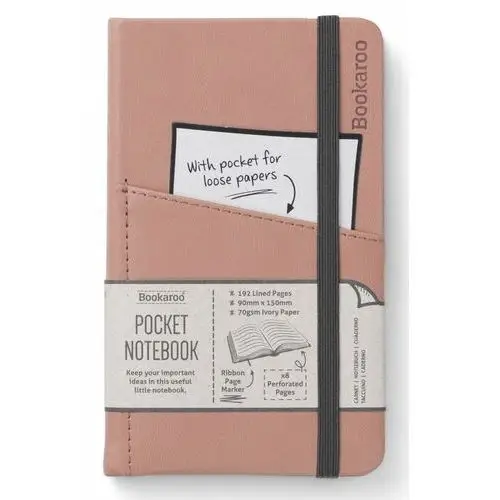 If , notatnik a6 bookaroo journal pocket pudrowy