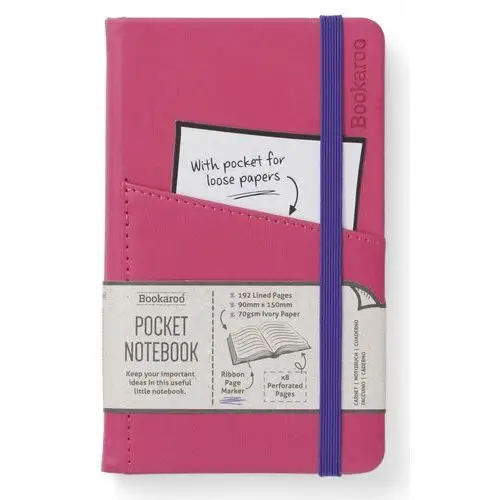 Notatnik a6 bookaroo journal pocket różowy If